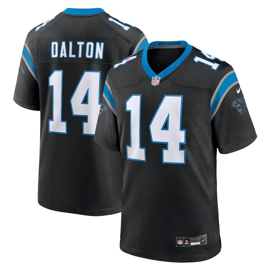 Men Carolina Panthers #14 Andy Dalton Nike Black Team Game NFL Jersey->carolina panthers->NFL Jersey